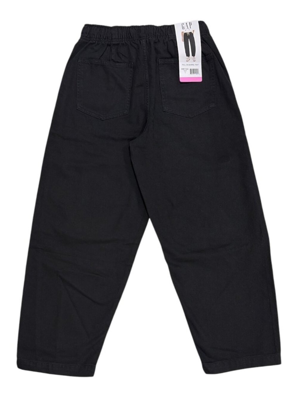 Gap Women Black Pull on Barrel Pant Mid Rise Relaxed Fit with Tapered Leg XXL - Picture 8 of 8
